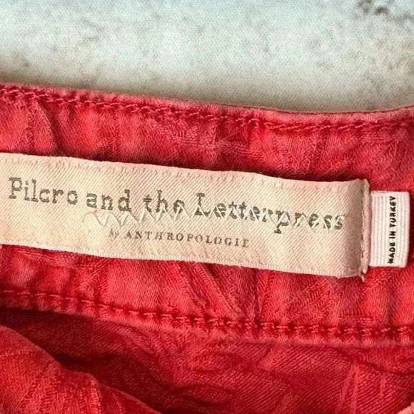 Anthropologie Pilcro and the Letterpress High Rise Skinny Ankle Jeans Sz 30 Red - Picture 3 of 14